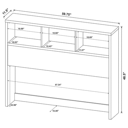 Westpark 49-inch Queen Bookcase Headboard Mango
