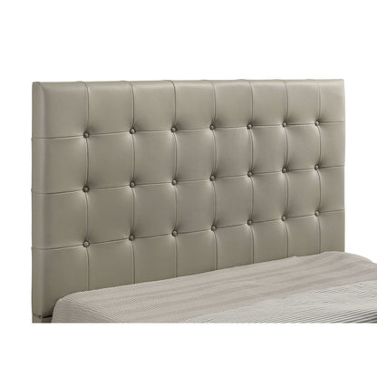Medley Genuine Leather Queen Panel Platform Bed Tan