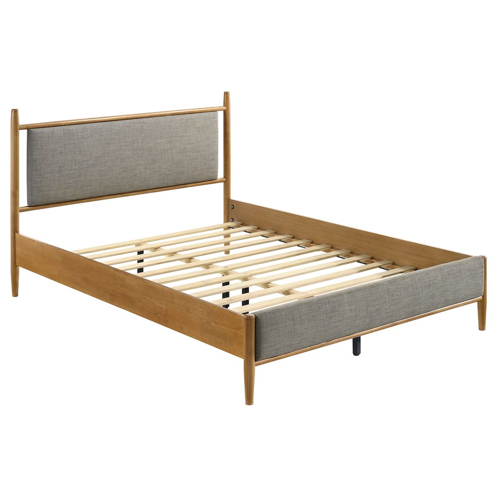 Mason 46-inch Queen Panel Platform Bed Grey and Light Brown