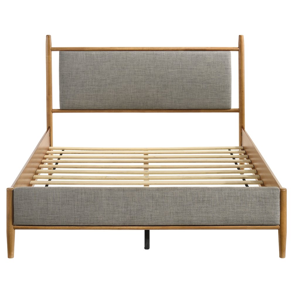 Mason 46-inch Queen Panel Platform Bed Grey and Light Brown