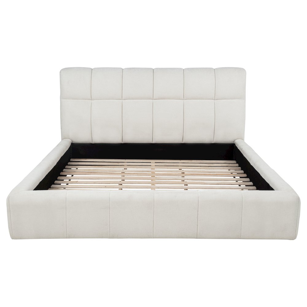 Nollet 48-inch Upholstered Eastern King Platform Bed Cream