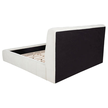 Nollet 48-inch Upholstered Eastern King Platform Bed Cream