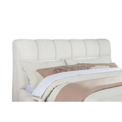Nollet 48-inch Upholstered Eastern King Platform Bed Cream
