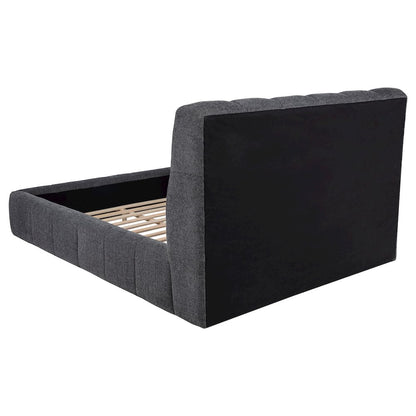 Nollet 48-inch Upholstered Eastern King Platform Bed Grey