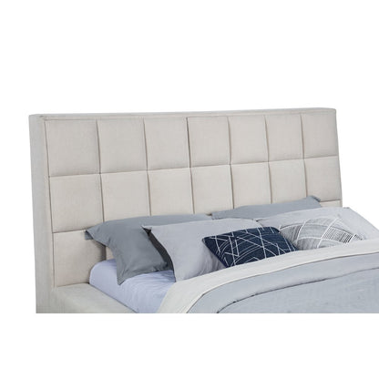 Dreux Upholstered Queen Panel Platform Bed Cream