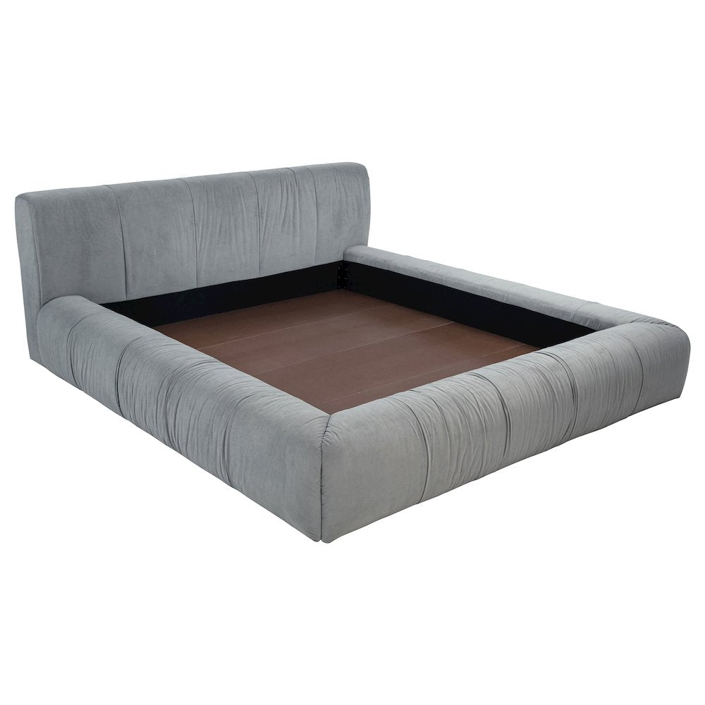 Wilshire Upholstered Eastern King Platform Bed Grey