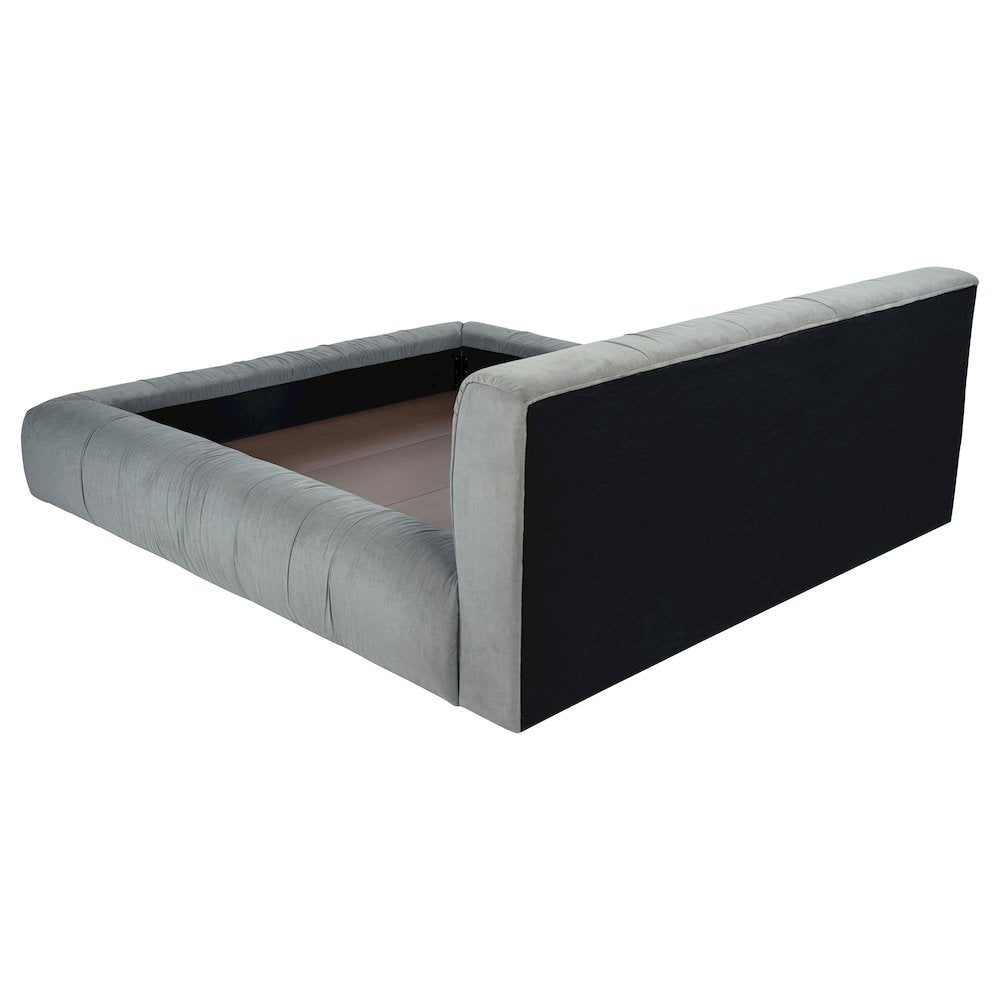 Wilshire Upholstered Eastern King Platform Bed Grey
