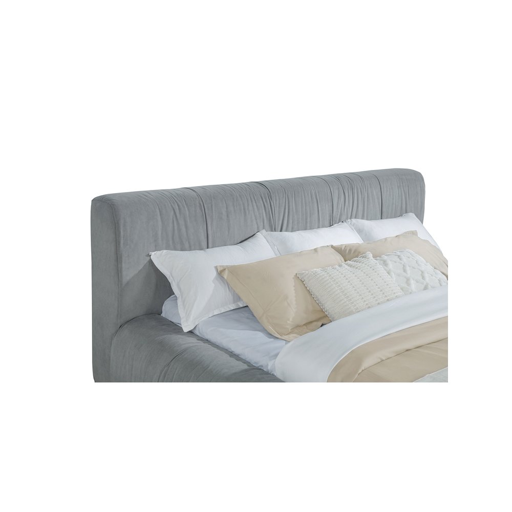 Wilshire Upholstered Eastern King Platform Bed Grey