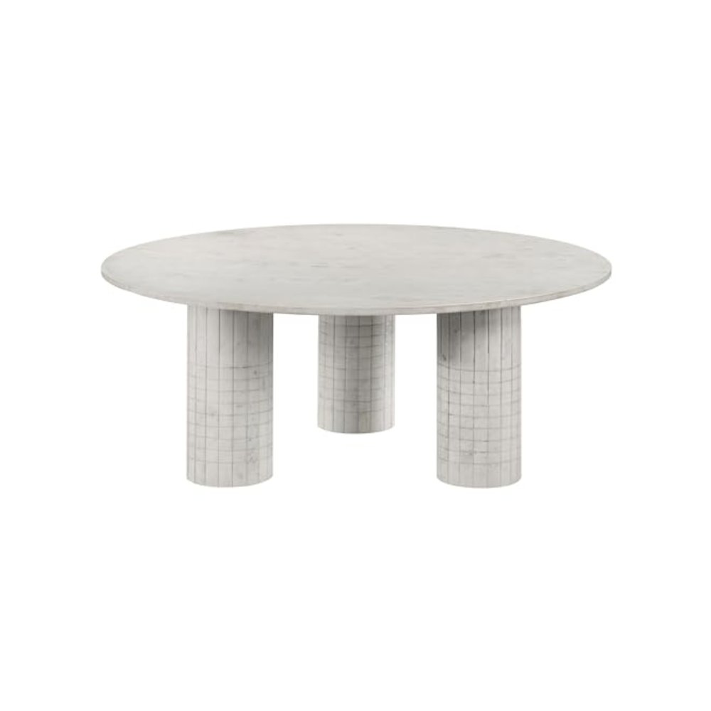 Astoria 3-piece Marble Coffee and End Table Set White