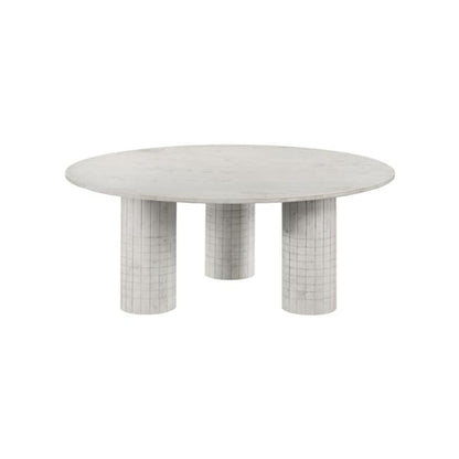 Astoria 3-piece Marble Coffee and End Table Set White