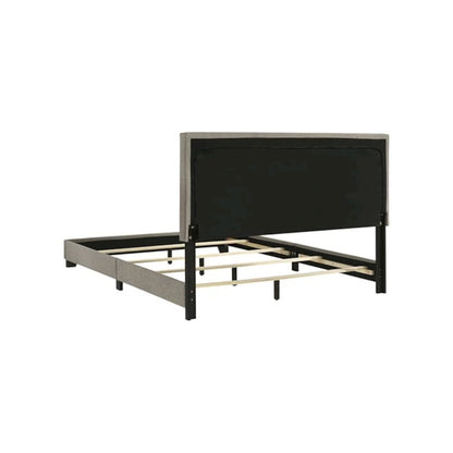 Dorian Fabric Upholstered Queen Panel Bed Taupe