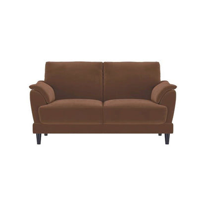 Selma Velvet Upholstered Crescent Arm Loveseat Rust