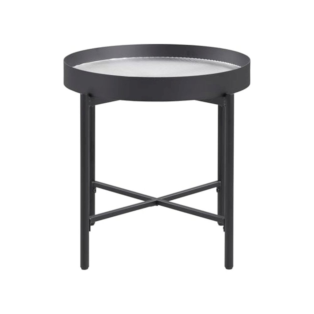 Ozella 2-piece Round Coffee and End Table Set Sandy Black