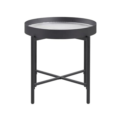 Ozella 2-piece Round Coffee and End Table Set Sandy Black