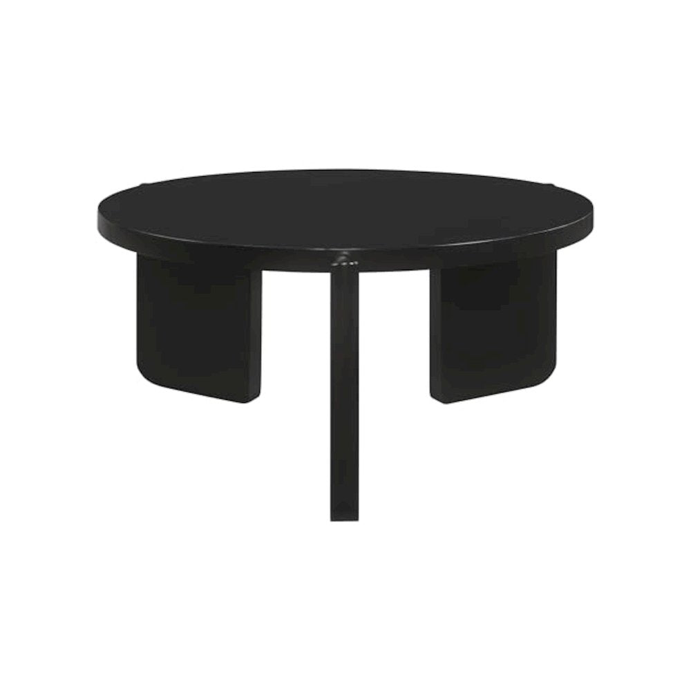 Cordova 2-piece Solid Wood Coffee and End Table Set Black