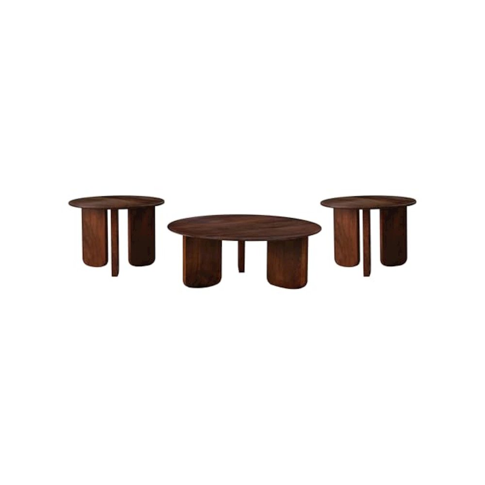 Dale 3-piece Solid Wood Coffee and End Table Set Brown