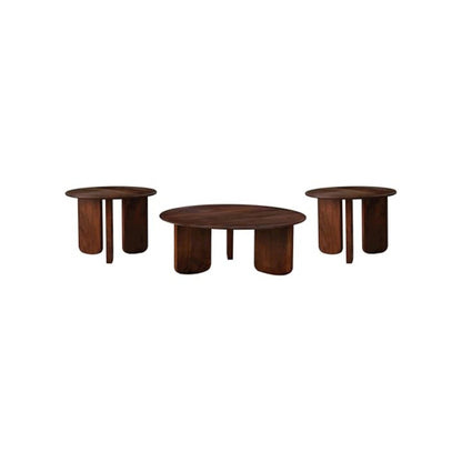 Dale 3-piece Solid Wood Coffee and End Table Set Brown