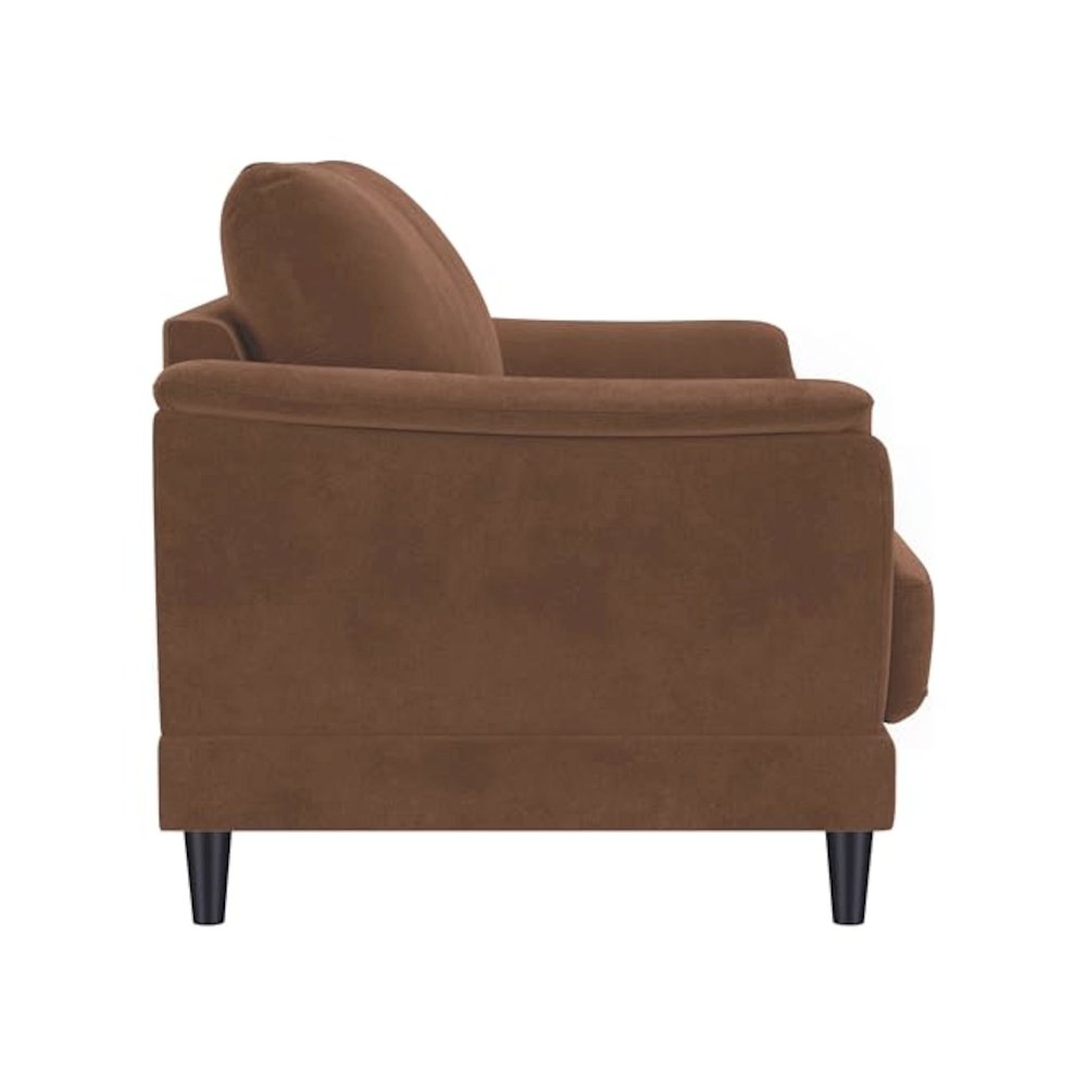 Selma Velvet Upholstered Crescent Arm Loveseat Rust