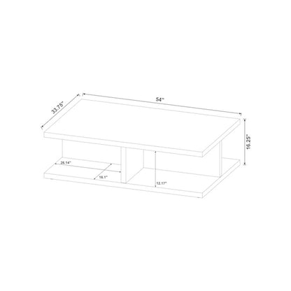 Cortona Square Engineered Wood Cocktail Coffee Table Mango