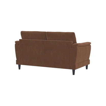 Selma Velvet Upholstered Crescent Arm Loveseat Rust