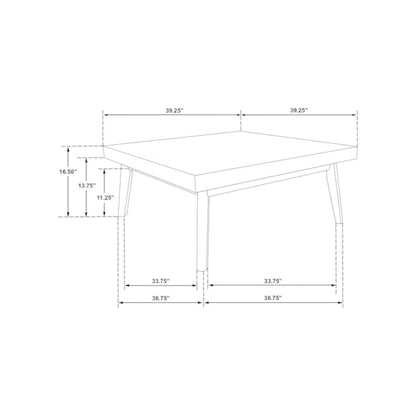 Westerly 2-piece Square Coffee and End Table Set Walnut