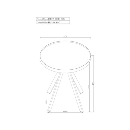 Briggs 2-piece Round Coffee and End Table Set Black