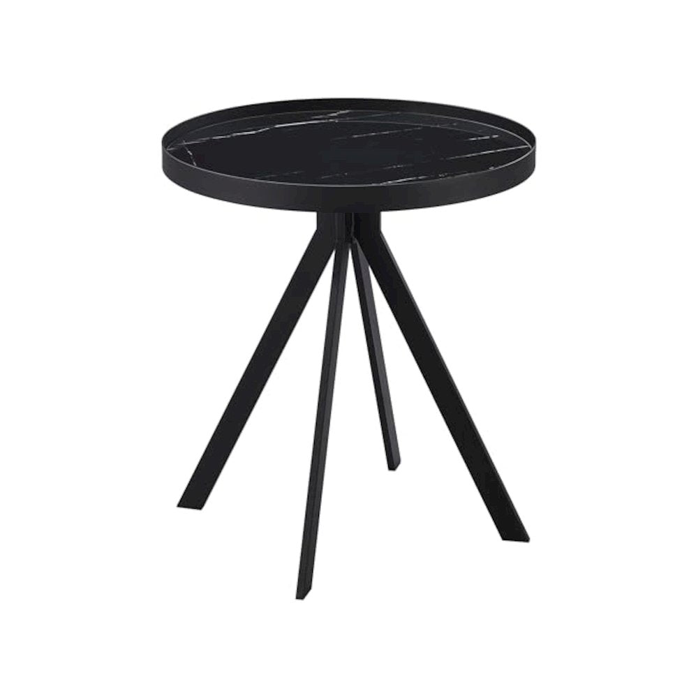 Briggs 2-piece Round Coffee and End Table Set Black