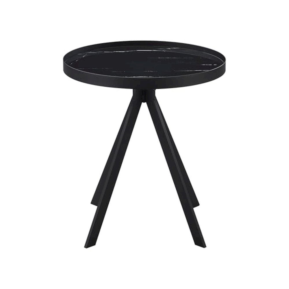 Briggs 2-piece Round Coffee and End Table Set Black