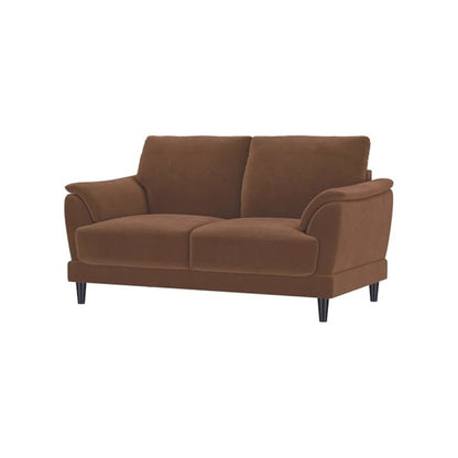Selma Velvet Upholstered Crescent Arm Loveseat Rust
