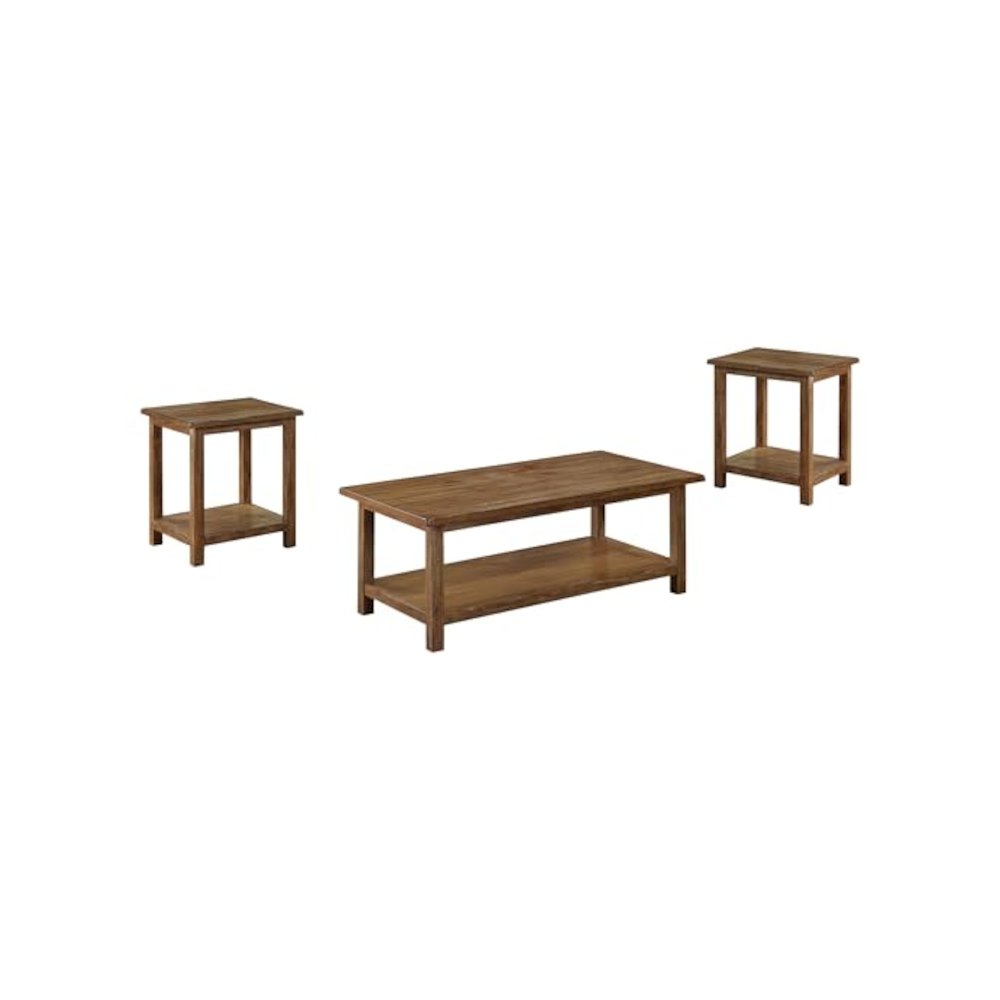 Payne 3-piece Coffee and End Table Set Distressed Brown