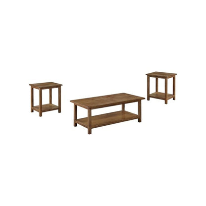 Payne 3-piece Coffee and End Table Set Distressed Brown
