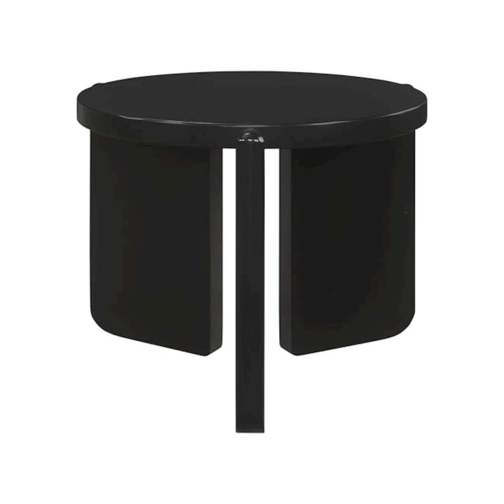 Cordova 2-piece Solid Wood Coffee and End Table Set Black