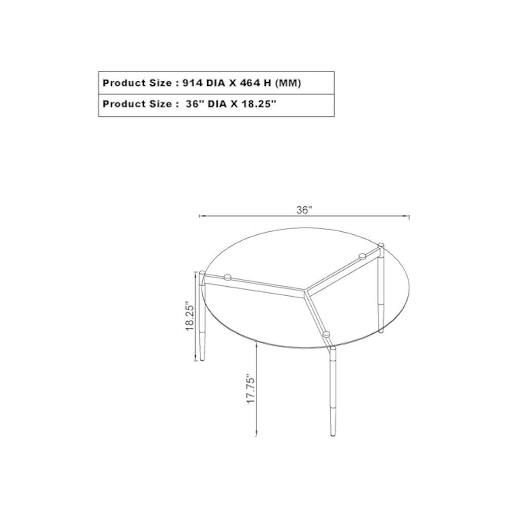 Rosalie 2-piece Round Coffee and End Table Set Grey