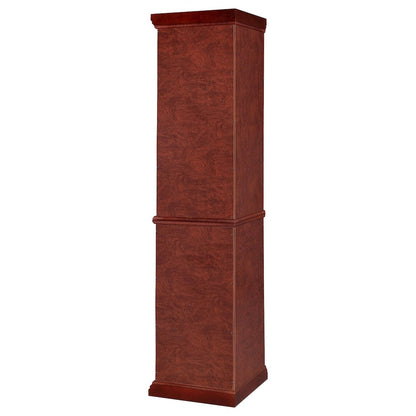 Appledale 6-shelf Corner Curio Display Cabinet Medium Brown
