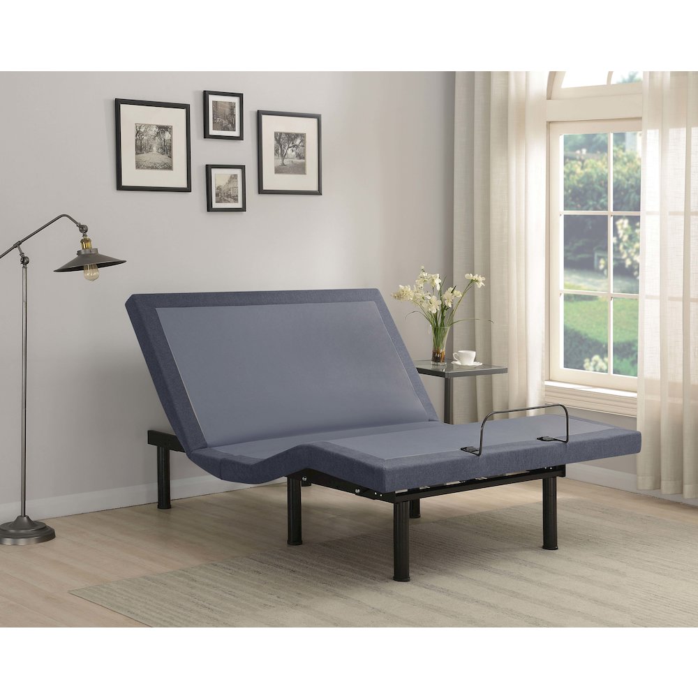 Negan Full Adjustable Bed Base Grey and Black