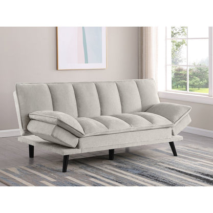 Laredo Upholstered Tufted Convertible Sofa Bed Light Grey