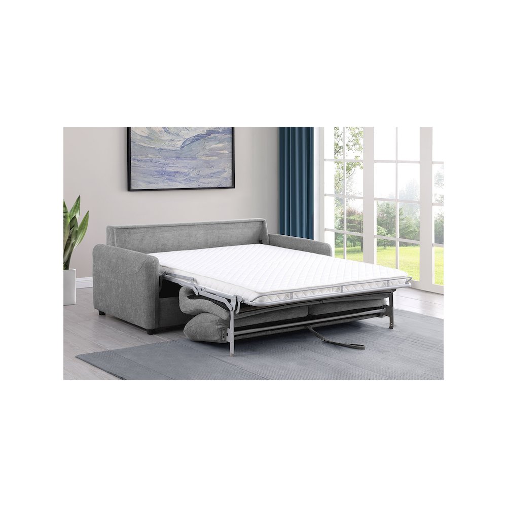 Rylie Upholstered Sofa Sleeper with Queen Mattress Grey