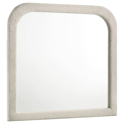 Sonya Upholstered Bedroom Dresser Mirror Ivory