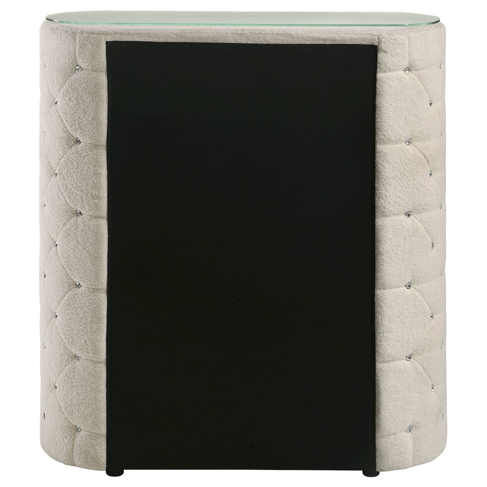 Sonya 5-drawer Upholstered Bedroom Chest of Drawers Ivory