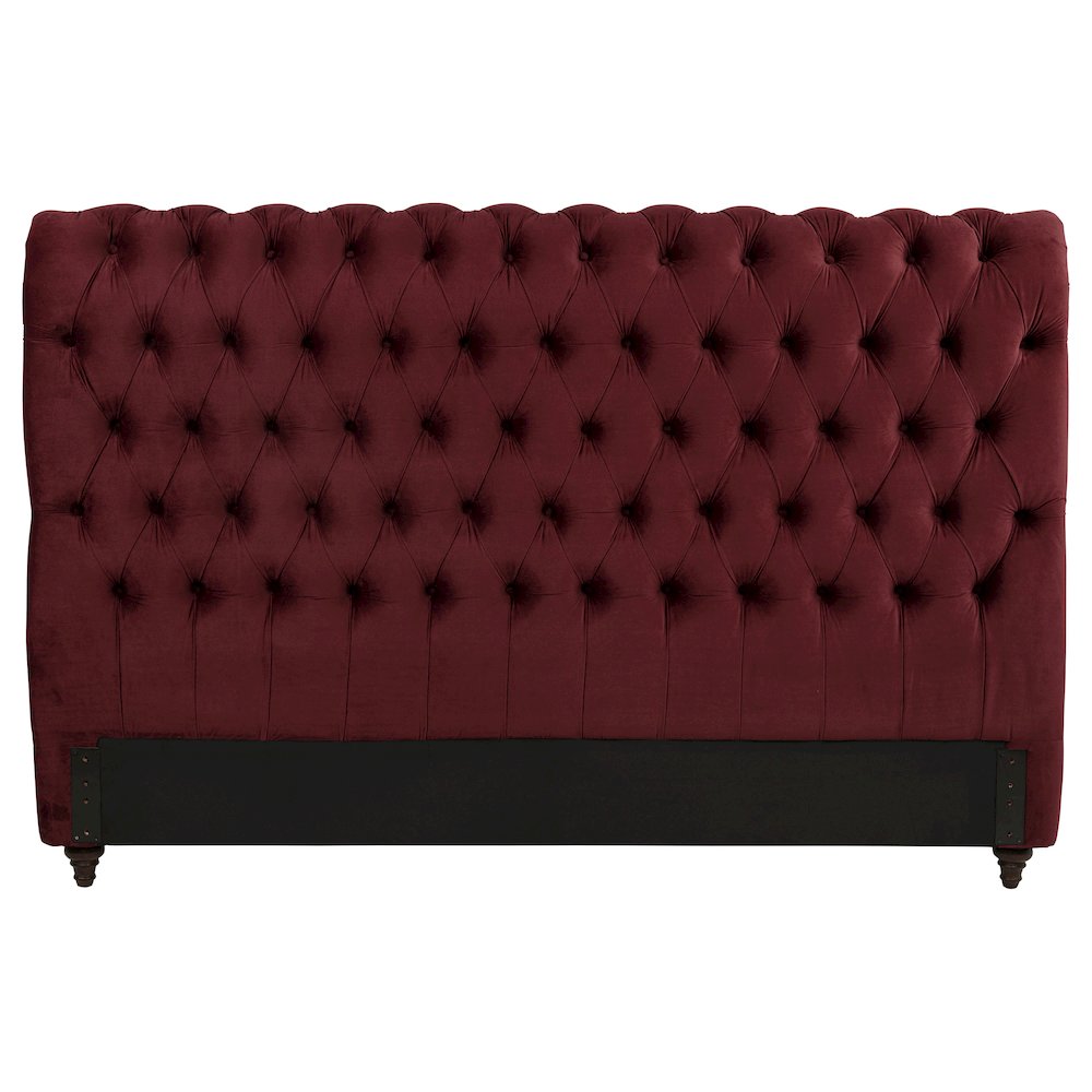 Devon 57-inch Upholstered Eastern King Headboard Wine Red