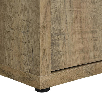 TV stand with Engineered Wood and Walnut Veneers, Farmhouse Style