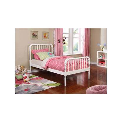 Jones Wood Twin Open Frame Bed White