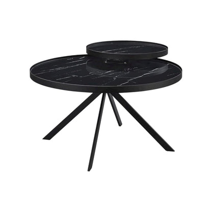 Briggs 2-piece Round Coffee and End Table Set Black