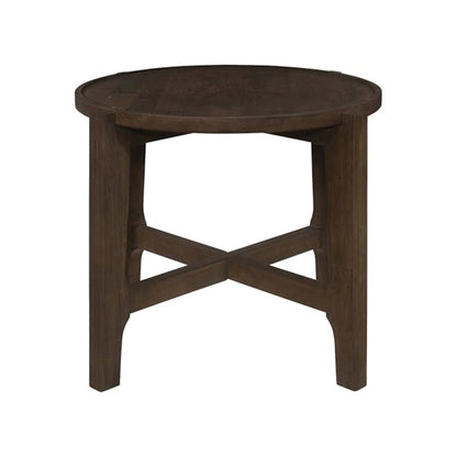 Cota 2-piece Solid Wood Coffee and End Table Set Dark Brown