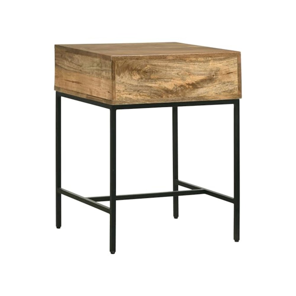 Stephie 2-piece Square Coffee and End Table Set Honey Brown