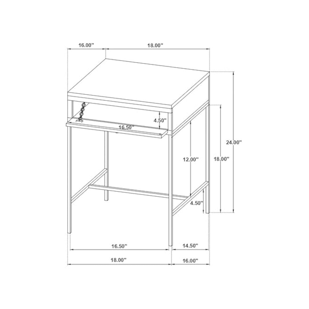 Stephie 2-piece Square Coffee and End Table Set Honey Brown