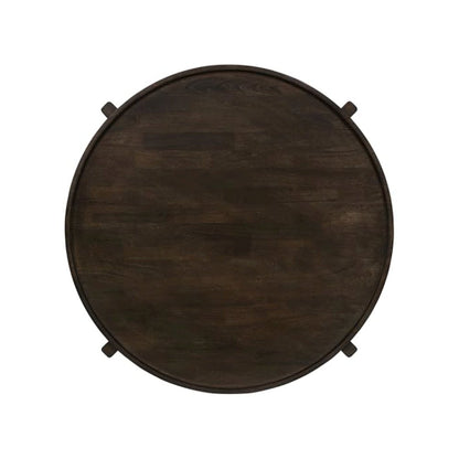 Cota 2-piece Solid Wood Coffee and End Table Set Dark Brown
