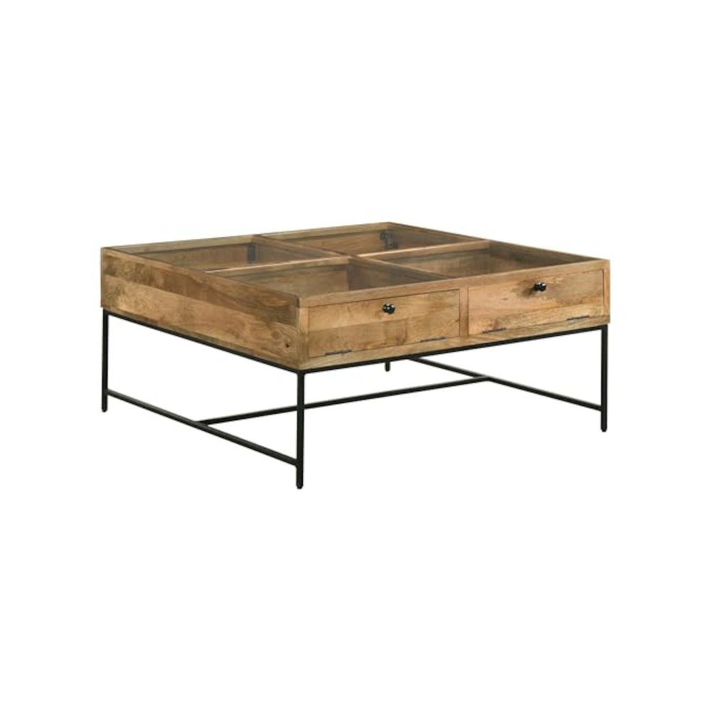 Stephie 2-piece Square Coffee and End Table Set Honey Brown