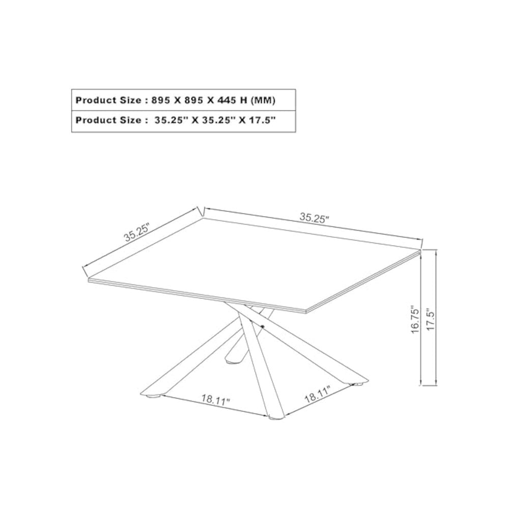 Carvell 2-piece Square Coffee and End Table Set Mirage White