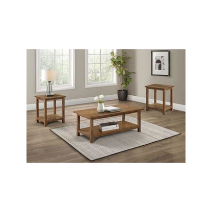 Payne 3-piece Coffee and End Table Set Distressed Brown